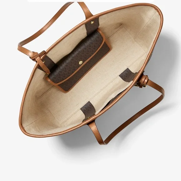 Michael Kors Eva Large Jet Set Girls Tote Bag~Matching Wallet~Beautiful - Picture 13 of 14